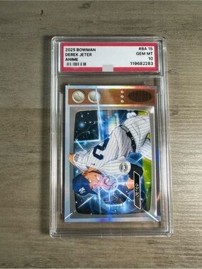 Derek Jeter 2025 Bowman Anime #BA-15 Gem Mint 10 Novelty Baseball Card. Yankees.